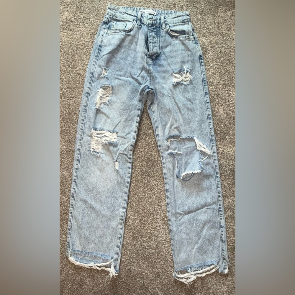 ZARA High Rise Mom Jeans